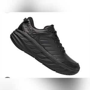 SIZE 8.5 WOMEN'S  Hoka BONDI SR. CUCHIONED. LETHER   All-Black Athletic Shoes